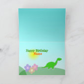 ハッピーバースデーディーノ一流3Dは技術カードを切りましたり及び折ります カード (内部)