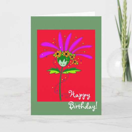 ハッピーバースデーデイジー カード (正面)