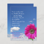 ハッピーバースデーデイジー 招待状 (正面/裏面)