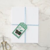 ハッピーバースデーデイドッグシャムロックグリーン ギフトタグ (より糸つき)