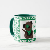 ハッピーバースデーデイドッグシャムロックグリーン マグカップ (正面左)