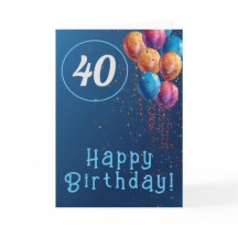 ハッピーバースデーデザインと風船紙吹雪