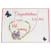 ハッピーバースデーデザイン ラージペーパーバッグ (正面)