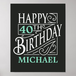 ハッピーバースデーデザイン、装飾ヴィンテージスタイル。 ポスター