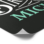 ハッピーバースデーデザイン、装飾ヴィンテージスタイル。 ポスター (角)