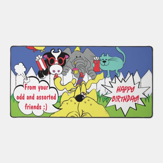 ハッピーバースデーデスクマット デスクマット (正面)