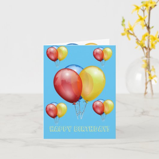 ハッピーバースデーデスティニーギフトカード カード (黄色い花)