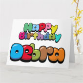 ハッピーバースデーデブラ カード (黄色い花)