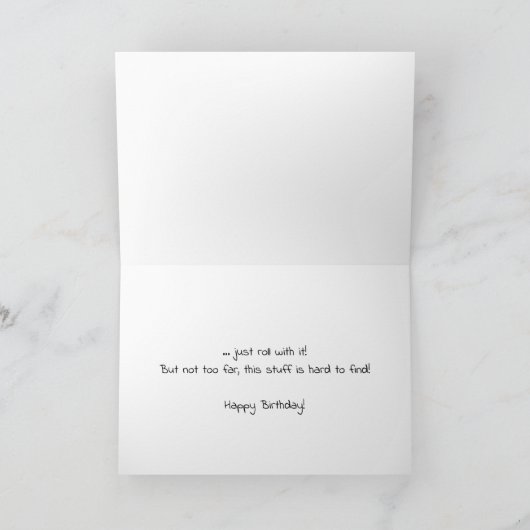 ハッピーバースデートイレ紙コロナウイルスユーモア カード (内部)