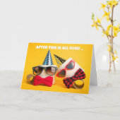 ハッピーバースデートイレ紙コロナウイルスユーモア カード (黄色い花)