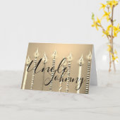 ハッピーバースデートゥアンクル カード (黄色い花)