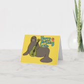 ハッピーバースデートゥウケハワイアンモンクシールウクレレ カード (正面)