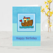 ハッピーバースデートゥグボート カード (黄色い花)