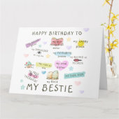 ハッピーバースデートゥマイベスティー カード (黄色い花)