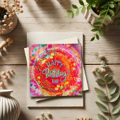 ハッピーバースデートゥユーおもしろいフラット シーズンカード