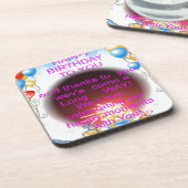 ハッピーバースデートゥユーアートプリント コースター (左側)