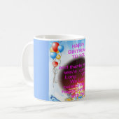ハッピーバースデートゥユーアートプリント コーヒーマグカップ (正面左)