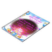 ハッピーバースデートゥユーアートプリント ノートブック (左側)