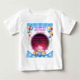 ハッピーバースデートゥユーアートプリント ベビーTシャツ