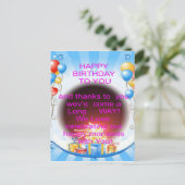 ハッピーバースデートゥユーアートプリント ポストカード (スタンド正面)