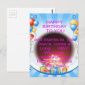 ハッピーバースデートゥユーアートプリント ポストカード (正面/裏面)