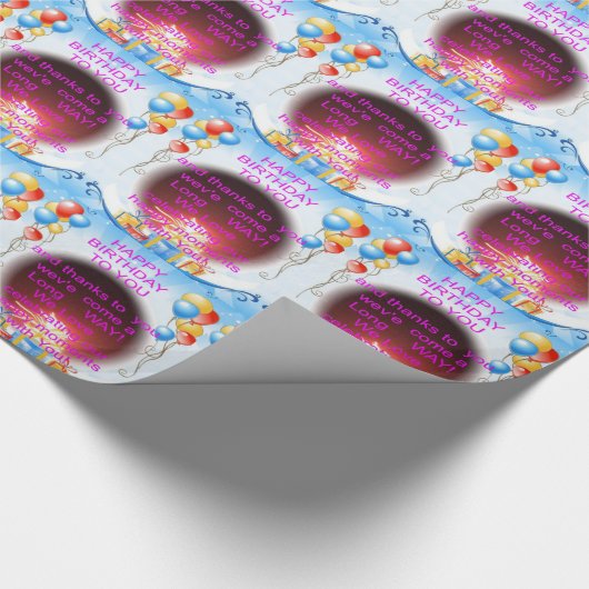 ハッピーバースデートゥユーアートプリント ラッピングペーパー (角)