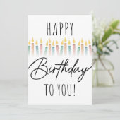 ハッピーバースデートゥユータイポグラフィ&キャンドル セーブザデート (スタンド正面)