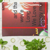 ハッピーバースデートゥーアメリカ美術プリント キッチンタオル (折り畳み)