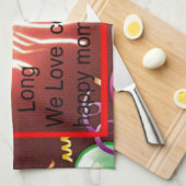 ハッピーバースデートゥーアメリカ美術プリント キッチンタオル (四つ折り)