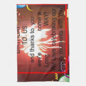 ハッピーバースデートゥーアメリカ美術プリント キッチンタオル (縦)