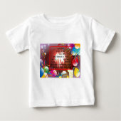 ハッピーバースデートゥーアメリカ美術プリント ベビーTシャツ (正面)