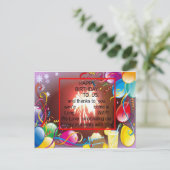 ハッピーバースデートゥーアメリカ美術プリント ポストカード (スタンド正面)