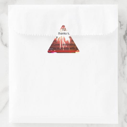 ハッピーバースデートゥーアメリカ美術プリント 三角形シール (バッグ)