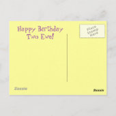 ハッピーバースデートゥーエ ポストカード (裏面)