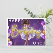 ハッピーバースデートゥーザメラニンシスタブラッククイーン シーズンカード (スタンド正面)