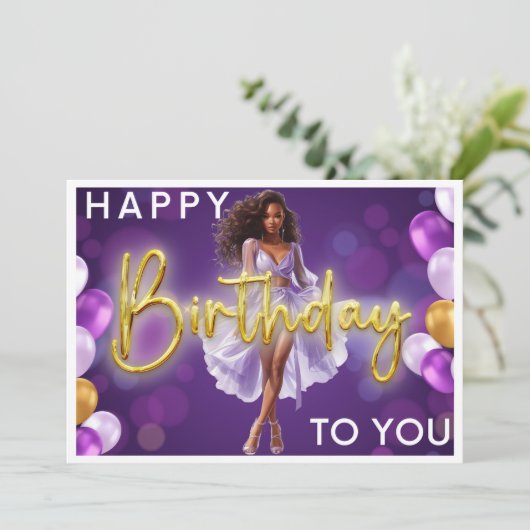 ハッピーバースデートゥーザメラニンシスタブラッククイーン シーズンカード (スタンド正面)