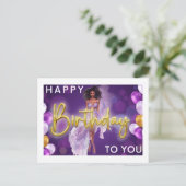 ハッピーバースデートゥーザメラニンシスタブラッククイーン シーズンポストカード (スタンド正面)