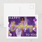 ハッピーバースデートゥーザメラニンシスタブラッククイーン シーズンポストカード (正面/裏面)