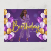 ハッピーバースデートゥーザメラニンシスタブラッククイーン シーズンポストカード (正面)