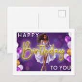 ハッピーバースデートゥーザメラニンシスタブラッククイーン シーズンポストカード (正面/裏面)