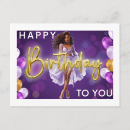 ハッピーバースデートゥーザメラニンシスタブラッククイーン シーズンポストカード