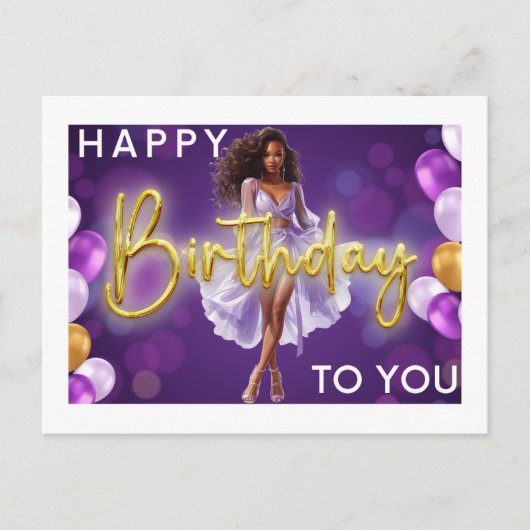 ハッピーバースデートゥーザメラニンシスタブラッククイーン シーズンポストカード (正面)