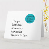 ハッピーバースデートップの義理の弟素晴らし カード (黄色い花)