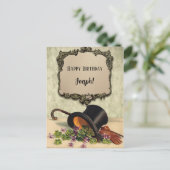 ハッピーバースデートップハットグローブ個人名 | ポストカード (スタンド正面)