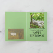ハッピーバースデートラウト池サイン魚釣りくつろぎ カード (内部)