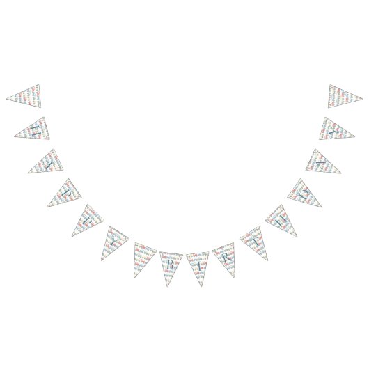 ハッピーバースデートラクタバナー バンティングフラッグ (全)