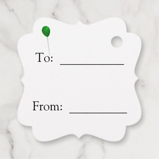 ハッピーバースデートラック風船ギフトメッセージカード フェイバータグ (裏面)