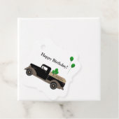 ハッピーバースデートラック風船ギフトメッセージカード フェイバータグ (インサイチュ)