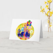 ハッピーバースデートランプ カード (黄色い花)