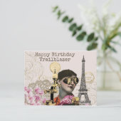 ハッピーバースデートレーラブレーザースチームパンクヴィンテージ ポストカード (スタンド正面)